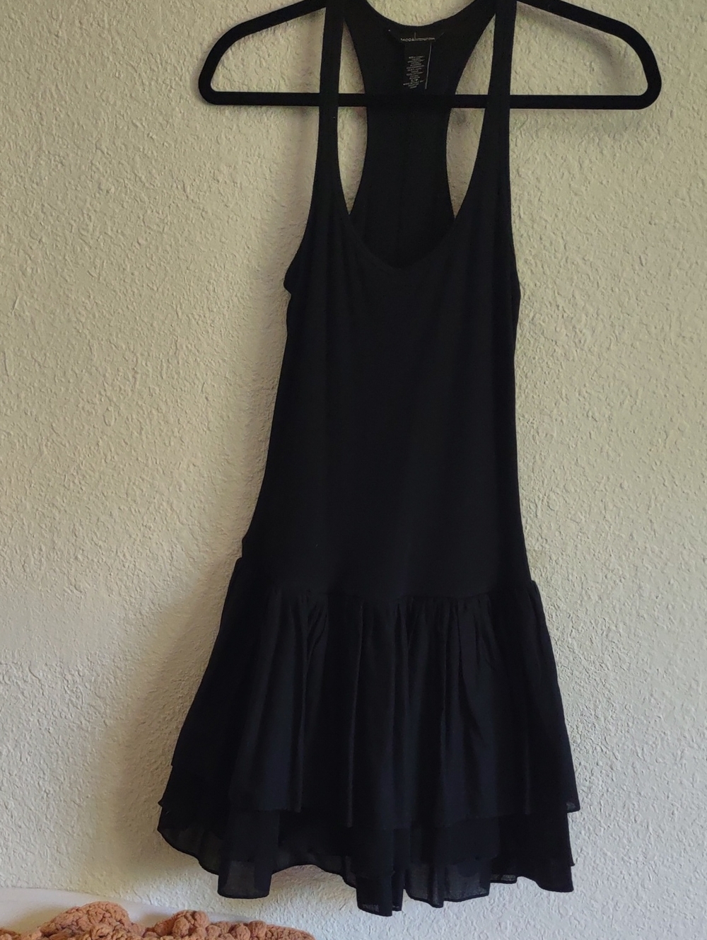 Y2K Moda International (Victoria Secret)Women’s Black Racerback Ruffle Hem Dress